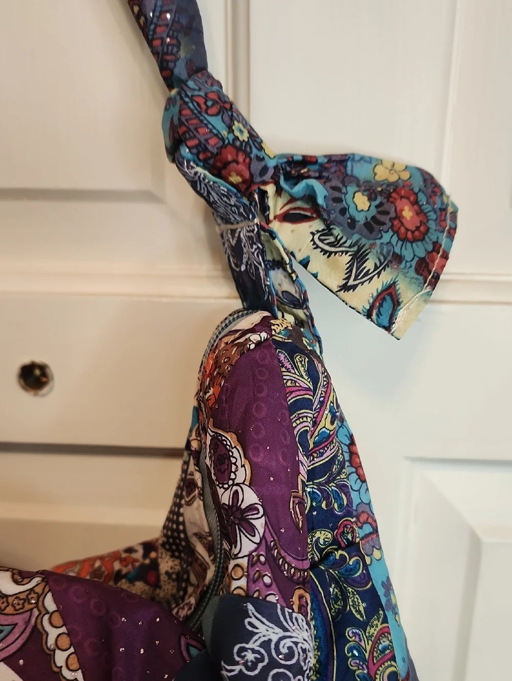 Patchwork Floral Quilted Shoulder Bag in Purple Multi - Unbranded,  Boho, Casual